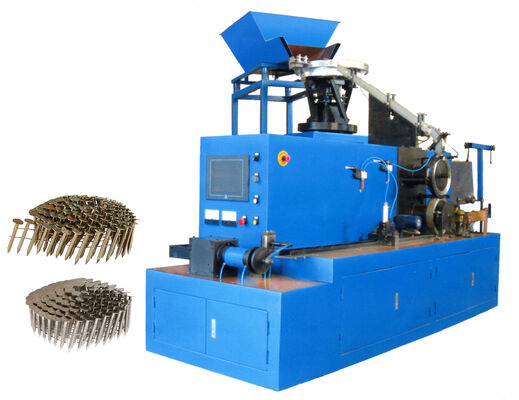 Collatore di chiodi a bobina completamente automatico con potenza di 1,5 kW e controllo PLC per una produzione di chiodi efficiente