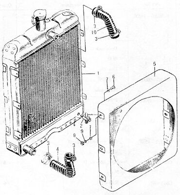 495AG Componente di ricambio per motore diesel - Radiatore - 495AG-19100
