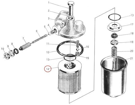 Ricambio Motore Diesel 495AG - Cartuccia Filtro Olio - J0810