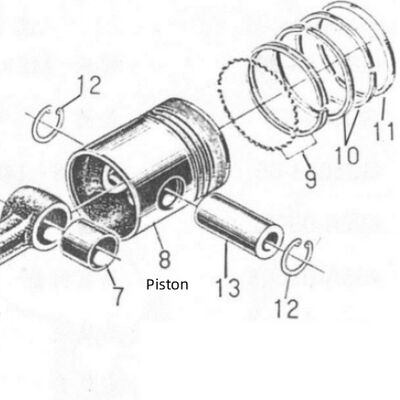 Nuovo pistone con codice ricambio 495A-04009 per motore diesel agricolo 496AG